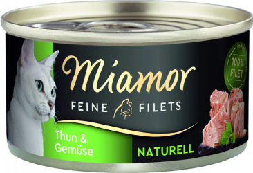 Miamor FEINE FILETS Thunfisch, Gemüse für Katzen 24 x 80 g 