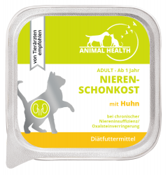ANIMAL HEALTH Nierenschonkost mit Huhn für Katzen 16 x 100 g 