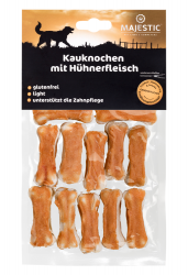 MAJESTIC Kauknochen mit Hühnerfleisch für Hunde 120 g 