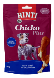 RINTI Chicko Plus Entenkeulchen mit Calciumbone für Hunde 12 x 80 g 