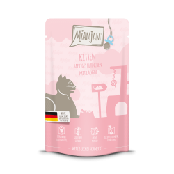 MjAMjAM Kitten mit Hühnchen, Lachsöl für Katzen 12 x 125 g 