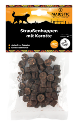 MAJESTIC Straußenhappen mit Karotte für Hunde 150 g 