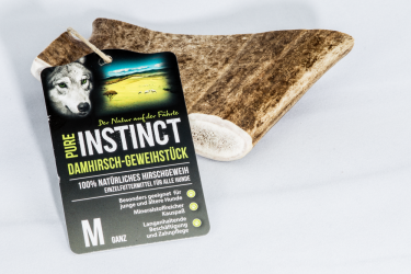 PURE INSTINCT Damhirsch-Geweihstück für Hunde M 
