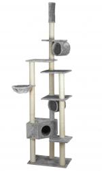 SILVIO DESIGN XL-Katzenkratzbaum ca. 60 x 80 bis zu  230-260 cm, grau 