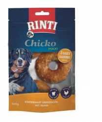 RINTI Chicko MAXI Dauer-Kauring Rinderhaut überzogen mit Huhn für Hunde 3 x 50 g 