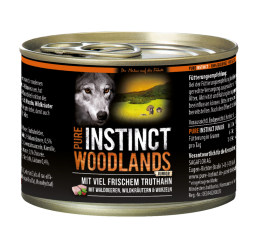PURE INSTINCT JUNIOR WOODLANDS mit Truthahn für Hunde 6 x 200 g 