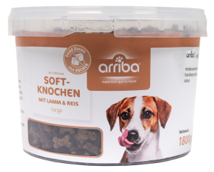 arriba Soft-Knochen mit Lamm und Reis für Hunde 1800 g 