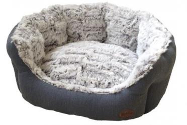 Nobby Hunde Komfortbett Cacho oval 55x50x21cm in grau/blau 