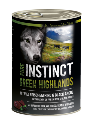 PURE INSTINCT GREEN HIGHLAND mit Rind, Black Angus  für Hunde 6 x 400 g 