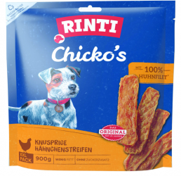 RINTI Chicko Knusprige Hähnchenstreifen mit Huhn für Hunde XXL 4 x 900 g 