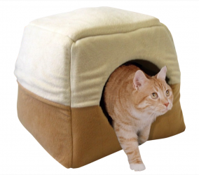 SILVIO DESIGN Vario Kuschelhöhle ca. 43 × 43 × 38 cm, beige-weiß 