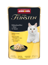 animonda VOM FEINSTEN mit Hühnchenfilet, Käse in Sauce für Katzen 18 x 50 g 