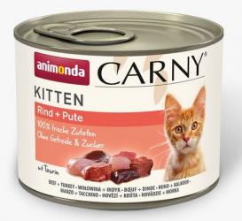 animonda CARNY Kitten mit Rind, Pute für Katzen 12 x 200 g 