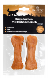 MAJESTIC Kauknochen mit Hühnerfleisch für Hunde 120 g 