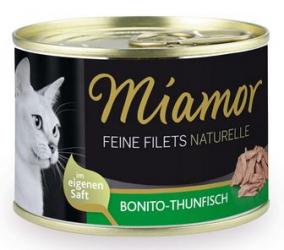 Miamor FEINE FILETS mit Bonito-Thunfisch für Katzen 12 x 156 g 