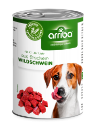 arriba mit Wildschwein für Hunde 6 x 400 g 