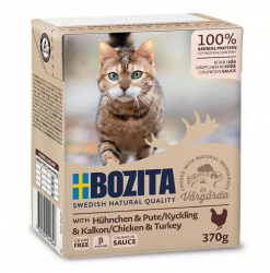 BOZITA mit Hühnchen, Pute für Katzen 6 x 370 g 