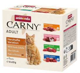 animonda CARNY Herzhafte Variation Multipack für Katzen 8 x 85 g 