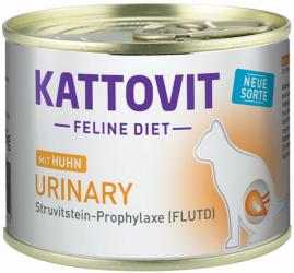 KATTOVIT Feline Diet Urinary mit Huhn für Katzen 12 x 185 g 