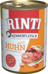 RINTI KENNERFLEISCH mit Huhn für Hunde 24 x 400 g 