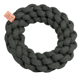azoona® Hundespielzeug Tau-Ring ca. 15cm in grau 