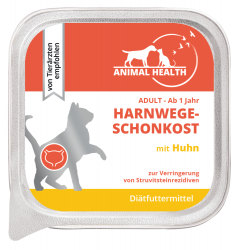 ANIMAL HEALTH Harnwegeschonkost mit Huhn für Katzen 16 x 100 g 