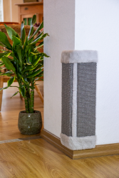 azoona® Sisal-Kratzbrett für Ecken grau 49x23x2cm 
