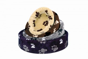 Nobby Plüschbett "Pfote" 60cm in grau 