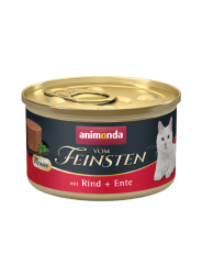 animonda VOM FEINSTEN mit Rind, Ente für Katzen 12 x 85 g 