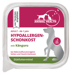 ANIMAL HEALTH HYPOALLERGENSCHONKOST mit Känguru für Hunde 11 x 150 g 