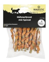 MAJESTIC Hühnerbrust mit Spinat für Hunde 250 g 