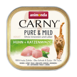 animonda CARNY PURE & MILD mit Huhn, Katzenminze für Katzen 32 x 100 g 