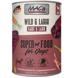 MAC's SUPER FOOD mit Wild, Lamm für Hunde 6 x 800 g 
