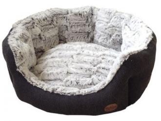 Nobby Hunde Komfortbett Cacho oval 65x57x22cm in dunkelgrau 