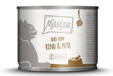 MjAMjAM mit Rind, Pute für Katzen 6 x 200 g 