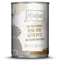 MjAMjAM mit Rind, Pute für Katzen 6 x 400 g 