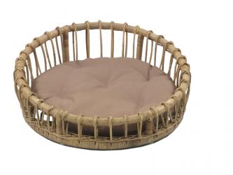 SILVIO DESIGN Heimtier-Rattansofa Banja in natur 