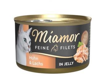 Miamor Feine Filets in Jelly mit Huhn, Lachs für Katzen 24 x 100 g 