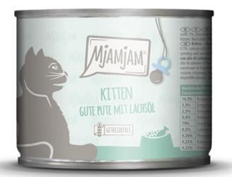 MjAMjAM Kitten mit Pute, Lachsöl 6 x 200 g 