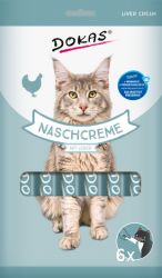 DOKAS NASCHCREME mit Leber für Katzen 12 x 90 g 