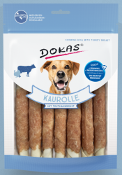 DOKAS Kaurolle mit Truthahnbrust für Hunde 9 x 190 g 