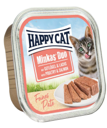 HAPPY CAT mit Geflügel, Lachs 16 x 100 g 