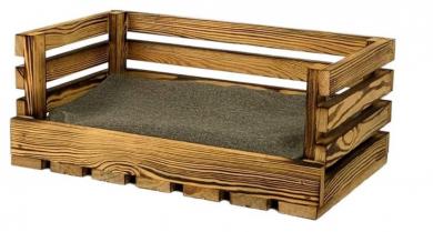 SILVIO DESIGN Holzsofa geflammt 50x30,5x23 cm 