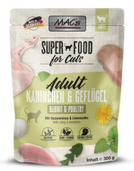 MAC's SUPER FOOD mit Kaninchen, Geflügel für Katzen 6 x 300 g 