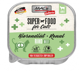 MAC's SUPER FOOD Nierendiät Renal mit Rind für Katzen 16 x 100 g 