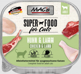 MAC's SUPER FOOD mit Huhn, Lamm für Katzen 16 x 100 g 