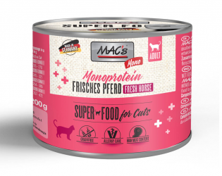 MAC's SUPER FOOD mit Pferd für Katzen 6 x 200 g 