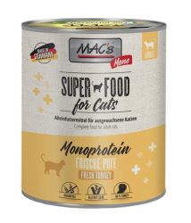 MAC's SUPER FOOD mit Pute, Karotte für Katzen 6 x 800 g 