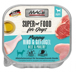 MAC's SUPER FOOD mit Geflügel, Herz und Leber für Hunde 10 x 150 g 