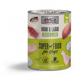 MAC's SUPER FOOD mit Huhn, Lamm für Hunde 6 x 800 g 